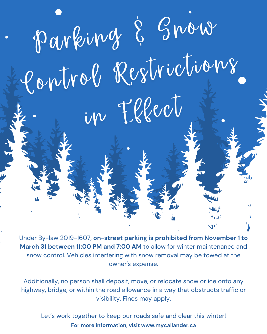 🚧 Winter Parking & Snow Removal Notice 🚧